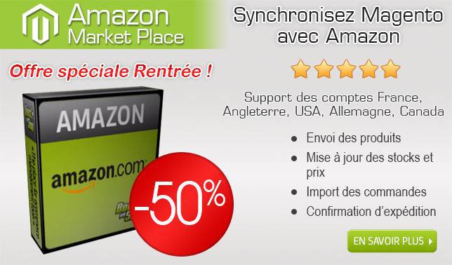 Promo de rentrée Amazon pour Magento