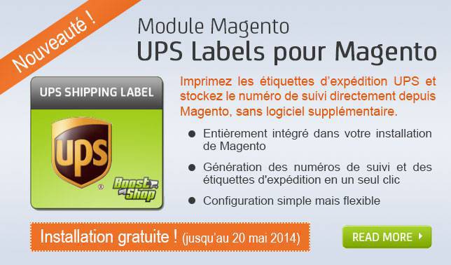 UPS Labels for Magento installation gratuite
