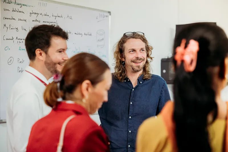 Atelier collaboratif pendant notre voyage en Inde