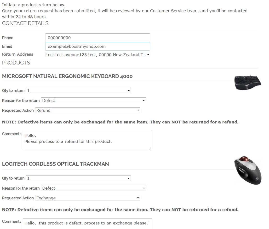 Magento Extension Product Return