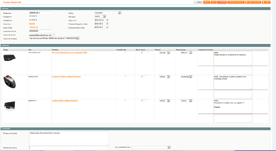 magento product return rma magento extension boost my shop rma sample
