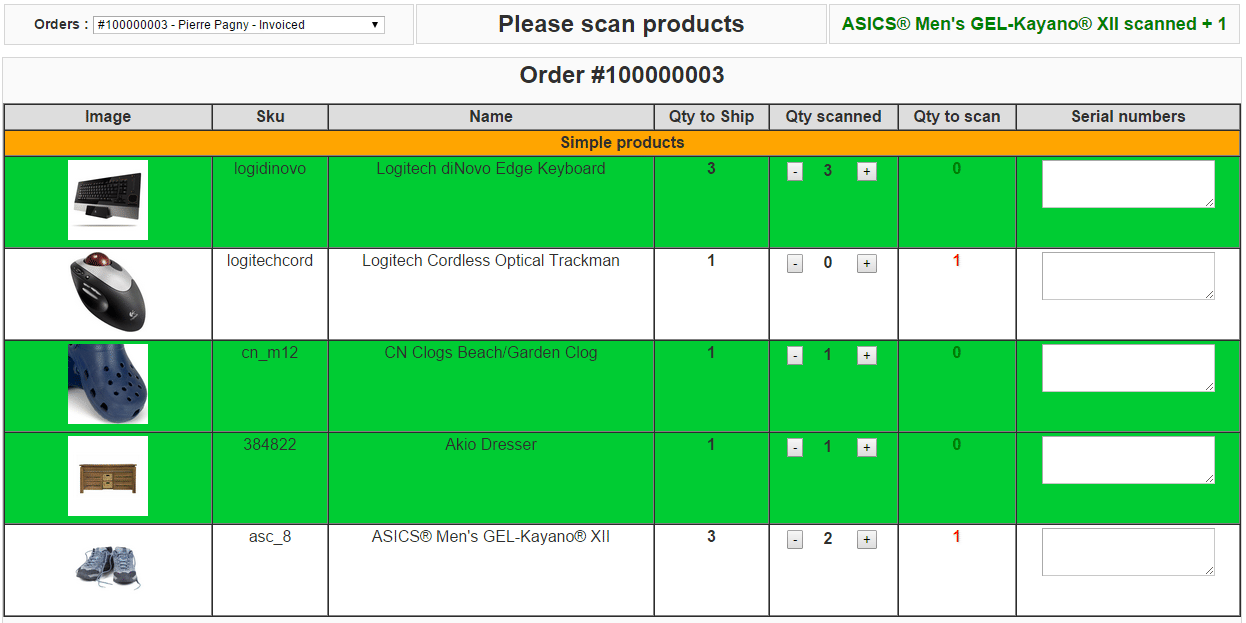 packing wms magento