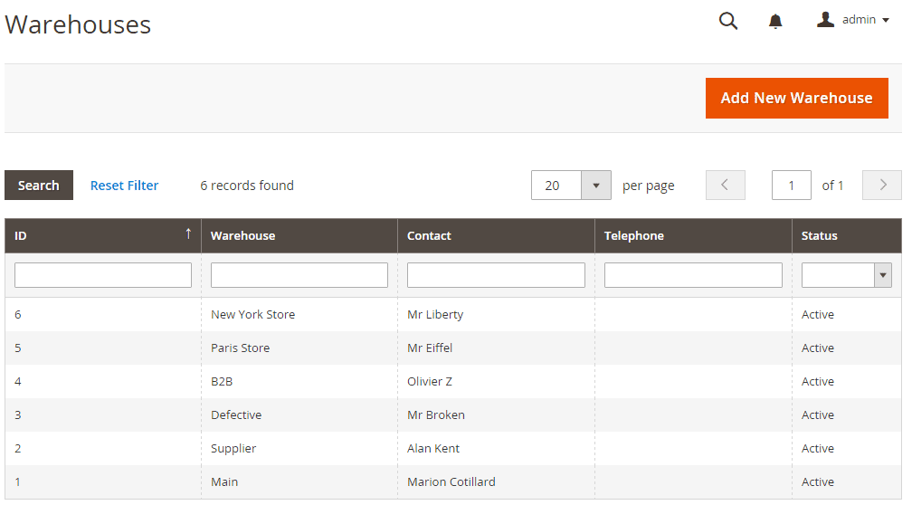 magento 2 inventory entrepot