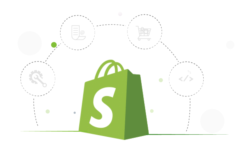 Image that illustrates the compatibility of our ERP with Shopify
